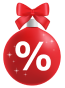 Christmas ball with percentage